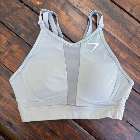 Gymshark High Support Mesh Sports Bra – grey/ Size XS - Picture 3 of 6